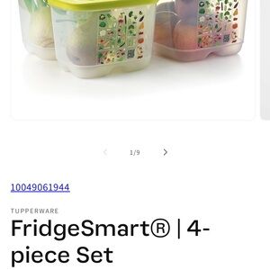 Tupperware FridgeSmart Set with Yellow Lids